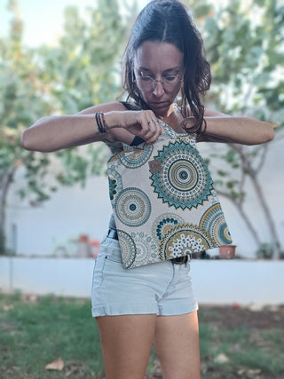 Tote bag + Pochette. Mandalas. Petit format