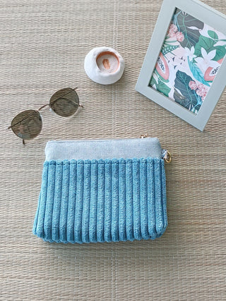 Pochette Bleu océan et ciel | Collection Douceur Velours