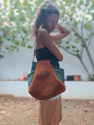 Sac Tulipe Terra Cotta Ambré | Collection Douceur Velours