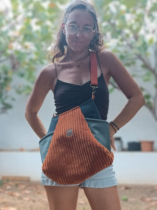 Sac Tulipe Terra Cotta Ambré | Collection Douceur Velours