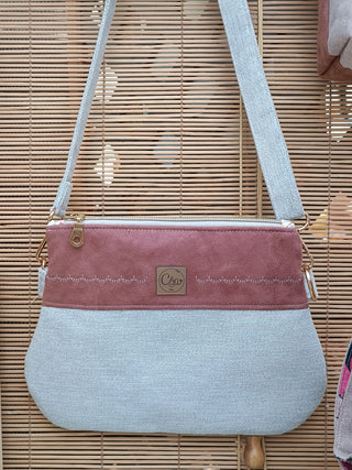 Sac Pochette Gris Rose | Collection Alcyone