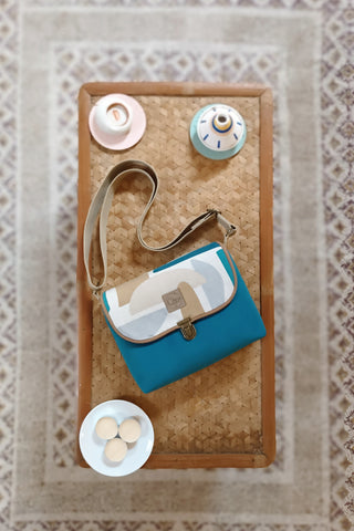 Rabat Mini - Formes Turquoise Camel