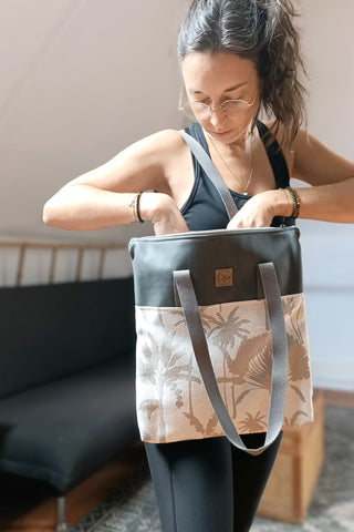 Grand Zippé Palmiers gris