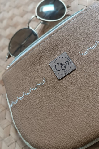 Pochette zippée à rabat - Format Mini doré - Collection Sweety Kaki