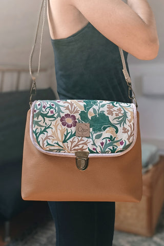 Rabat Maxi - simili camel et végétal