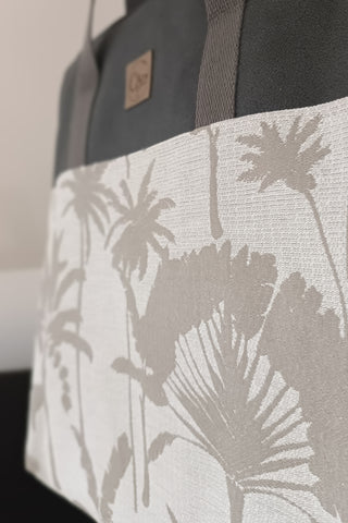 Grand Zippé Palmiers gris