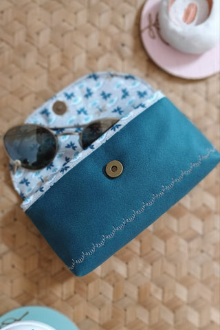 Etui à lunettes volume - Collection Blue Paon