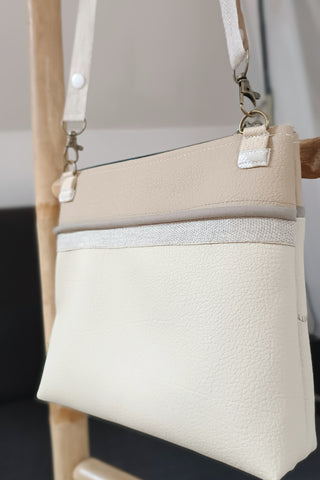 Sac Pochette Simili cuir Beige