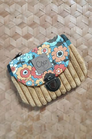 Porte monnaie zippé à rabat - Format Maxi - Sixties jaune