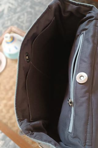 CôaDos Mini - Sac à dos - Suédine Chinée ciel