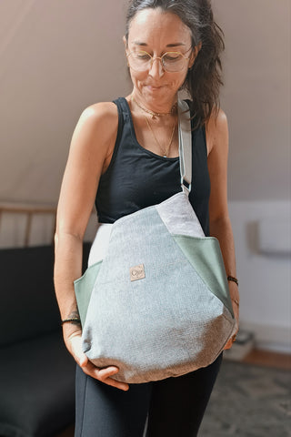 Sac Tulipe Gris chiné et vert