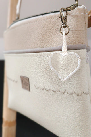 Sac Pochette Simili cuir Beige