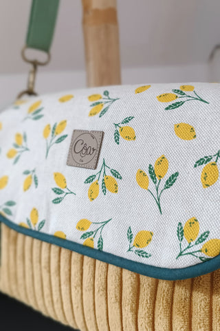 Rabat Mini - velours jaune et citrons