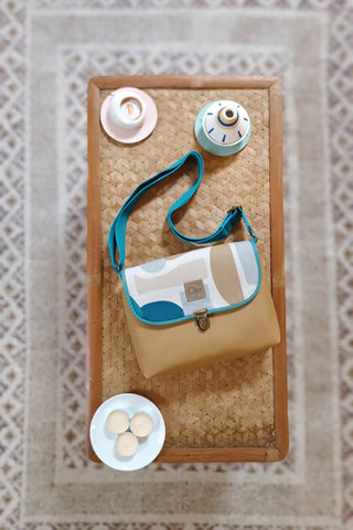 Rabat Mini - Formes Camel Turquoise