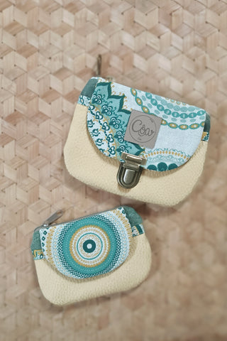 Porte monnaie zippé à rabat - Format Mini. Mandala