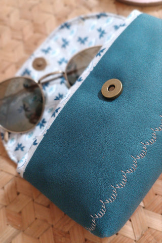 Etui à lunettes volume - Collection Blue Paon