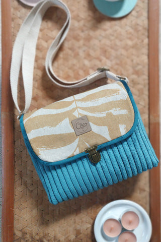 Rabat Mini - Feuillage ocre et velours