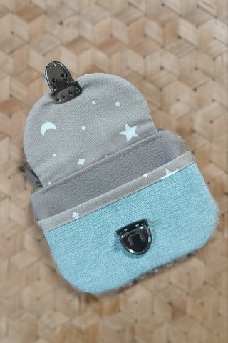 Porte monnaie zippé à rabat - Format Mini. Étoiles
