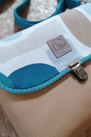 Rabat Mini - Formes Camel Turquoise