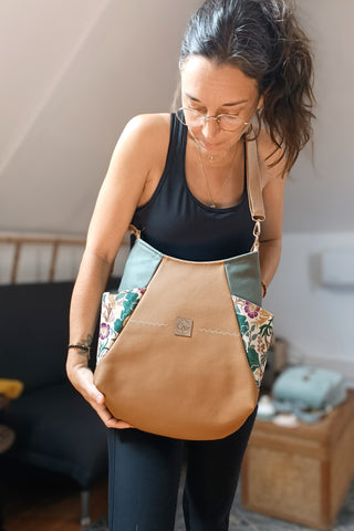 Sac Tulipe Camel - vert - végétal