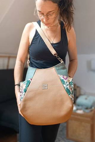 Sac Tulipe Camel - vert - végétal