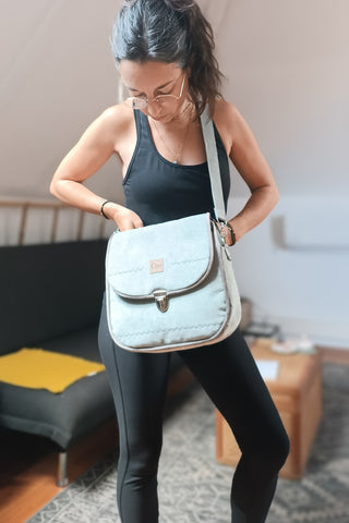 CôaDos Mini - Sac à dos - Suédine Chinée ciel