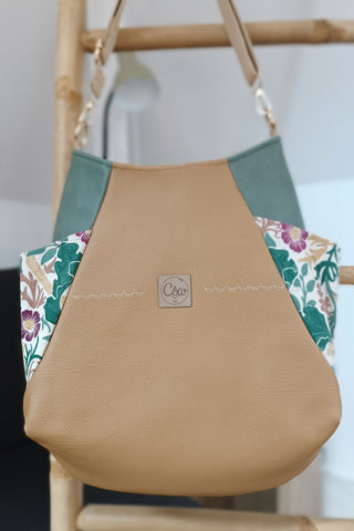 Sac Tulipe Camel - vert - végétal