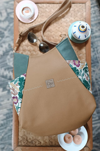 Sac Tulipe Camel - vert - végétal
