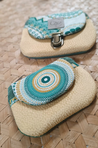 Porte monnaie zippé à rabat - Format Mini. Mandala