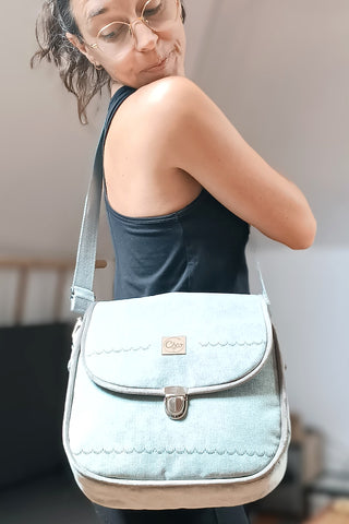CôaDos Mini - Sac à dos - Suédine Chinée ciel
