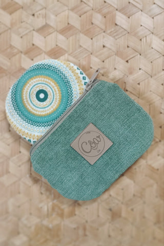 Porte monnaie zippé à rabat - Format Mini. Mandala