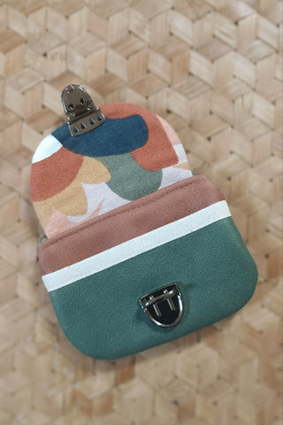 Porte monnaie zippé à rabat - Format Mini. Art Déco
