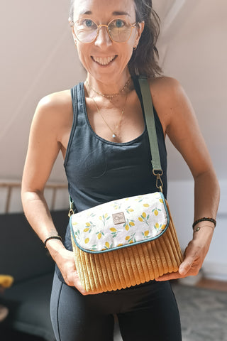 Rabat Mini - velours jaune et citrons