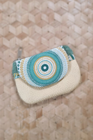 Porte monnaie zippé à rabat - Format Mini. Mandala