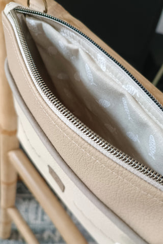 Sac Pochette Simili cuir Beige