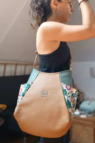 Sac Tulipe Camel - vert - végétal