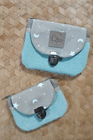 Porte monnaie zippé à rabat - Format Maxi - Étoiles