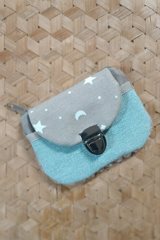 Porte monnaie zippé à rabat - Format Mini. Étoiles