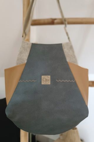 Sac Tulipe anthracite et camel - Collection Classy Blackie