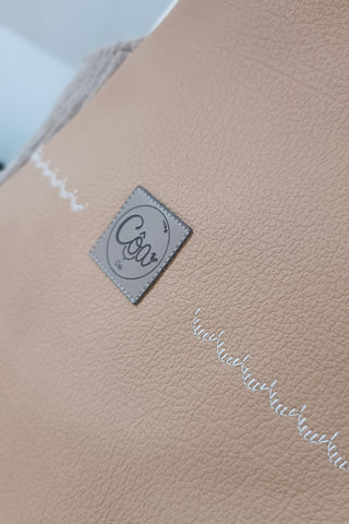Sac Tulipe camel et beige