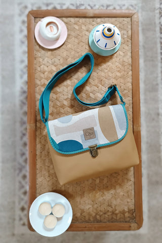 Rabat Mini - Formes Camel Turquoise