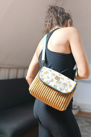 Rabat Mini - velours jaune et citrons